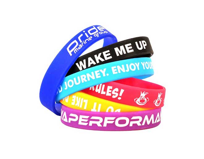 Screen Printed  Silicone Wristbands